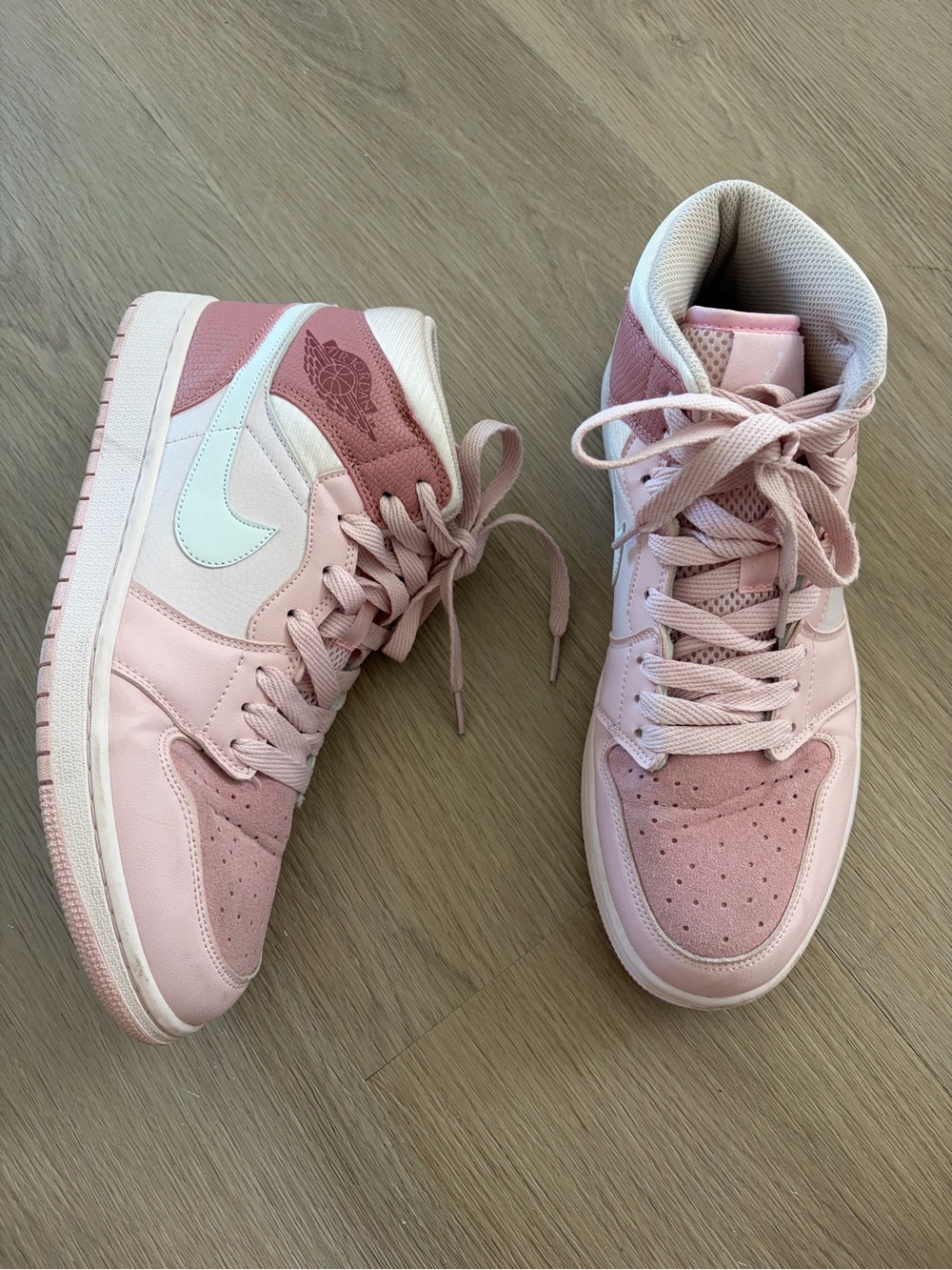 Jordan 1 Mid Digital Pink Sneakers Women's Size 10